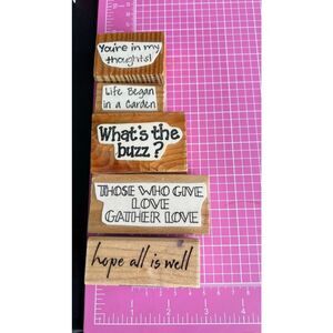 Wood Stamps Lot of 5
